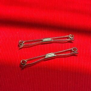 Gold Tone Tie Clips Set of 2